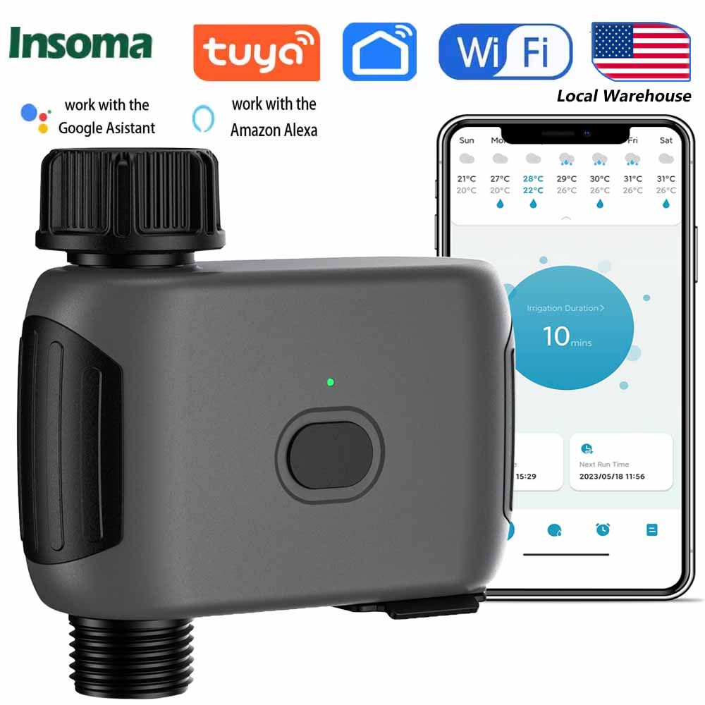 Smart Garden Water Timer - INSOMA Automatische Pflanzenbewässerung Smart WLAN Sprinkler-Timer