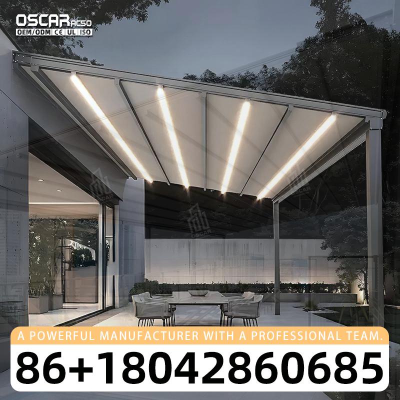 Smart Garden Electric Pergola - Elektrische Automatische Außen-Schiebe-Markise mit Intelligenter Wasserdichter
