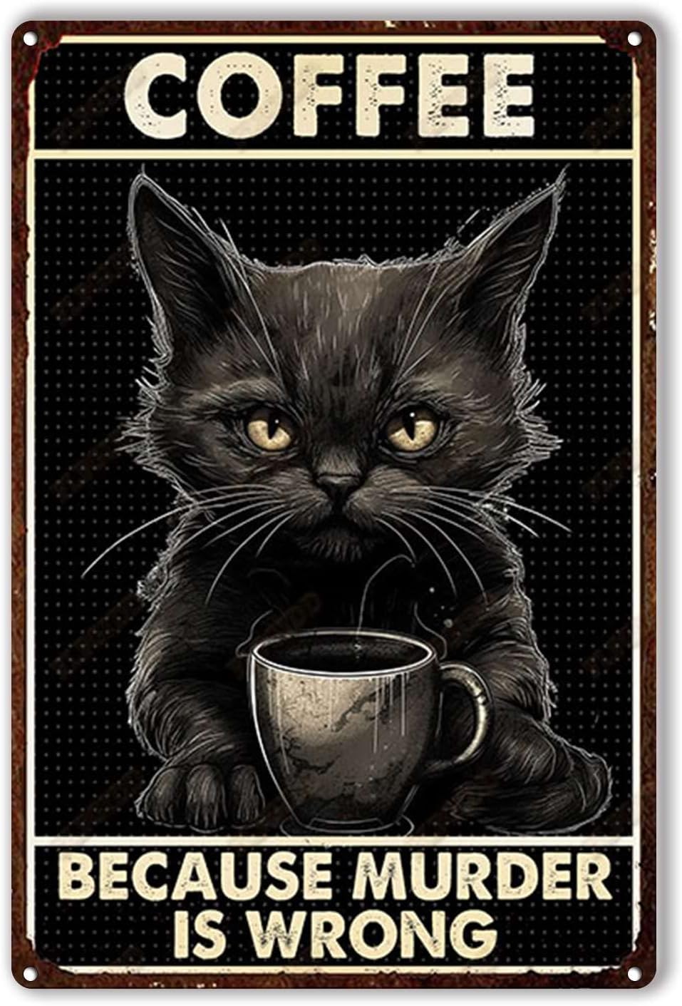 Blechschild „Coffee Cat Becaus – Smart Garden In Home Bewertung und Preis
