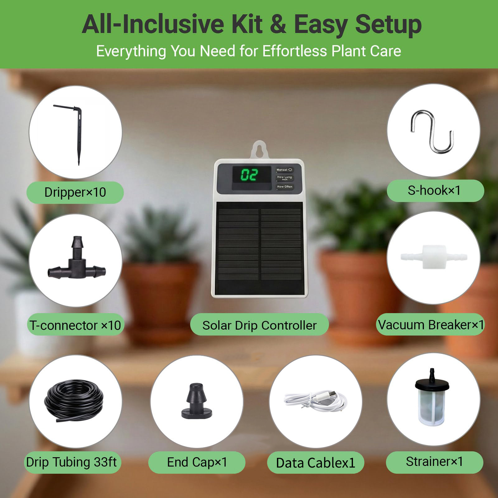 Verbessertes Solarbetriebenes  – Smart Garden Sprinkler System Bewertung und Preis