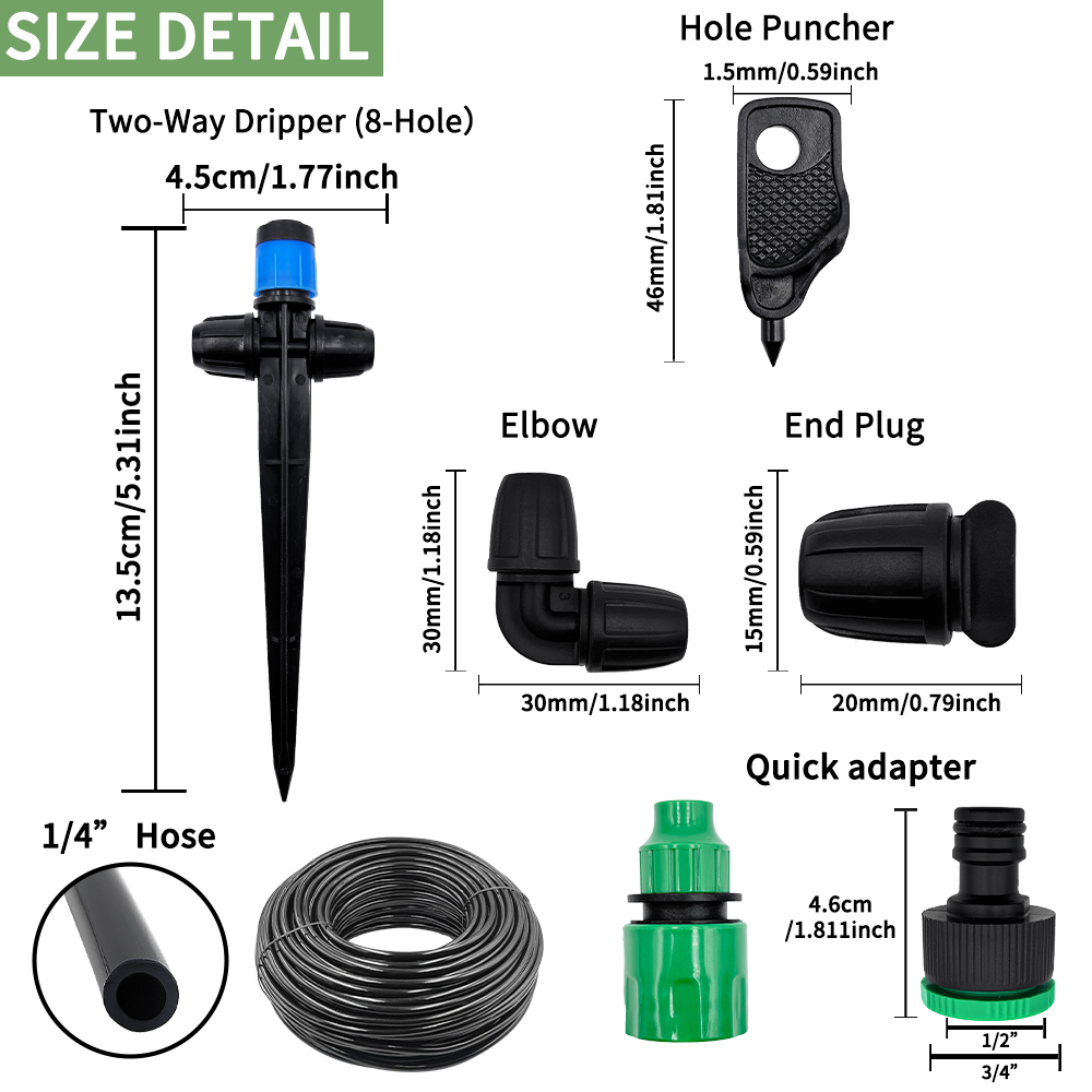 1/4-Zoll-Tropfbewässerungssyst – Smart Garden Sprinkler System Bewertung und Preis